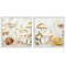Stupell Industries Snail Crawl by Mushrooms 2pc Framed Giclee Wall Art Set Design by Kim Allen